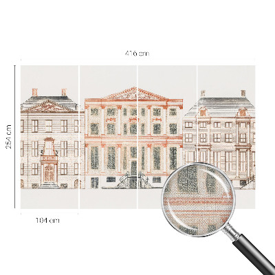 Vintage tapete Klassische Gebäude