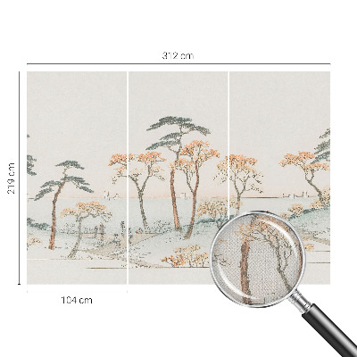 Moderne Fototapete nach Maß Friedliche Landschaft