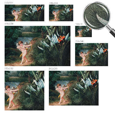 Selbstklebende Fototapete für die Wand Der liebenswerte Amor