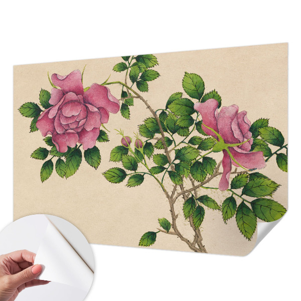 Selbstklebende Fototapete fürs Schlafzimmer Romantische Rosen