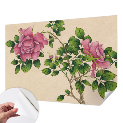 Selbstklebende Fototapete fürs Schlafzimmer Romantische Rosen