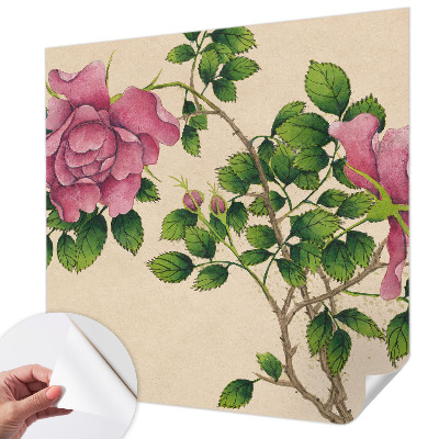 Selbstklebende Fototapete fürs Schlafzimmer Romantische Rosen