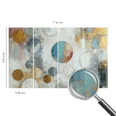 Selbstklebende Fototapete fürs Kinderzimmer Geometrische Kreise