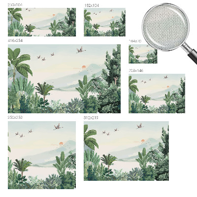 3D-Fototapete fürs Wohnzimmer Tropische Oase