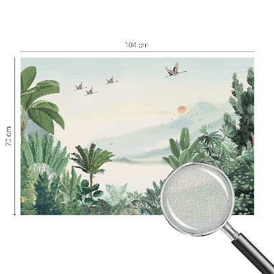 3D-Fototapete fürs Wohnzimmer Tropische Oase