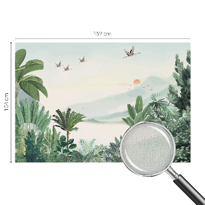 3D-Fototapete fürs Wohnzimmer Tropische Oase