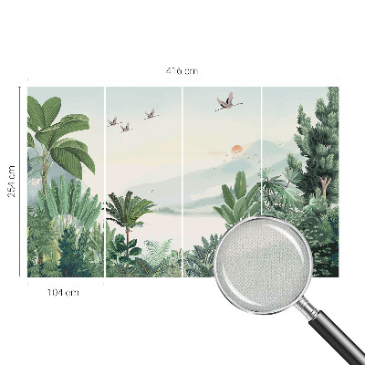 3D-Fototapete fürs Wohnzimmer Tropische Oase