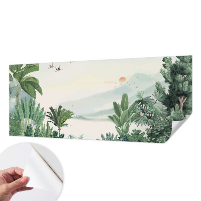 3D-Fototapete fürs Wohnzimmer Tropische Oase