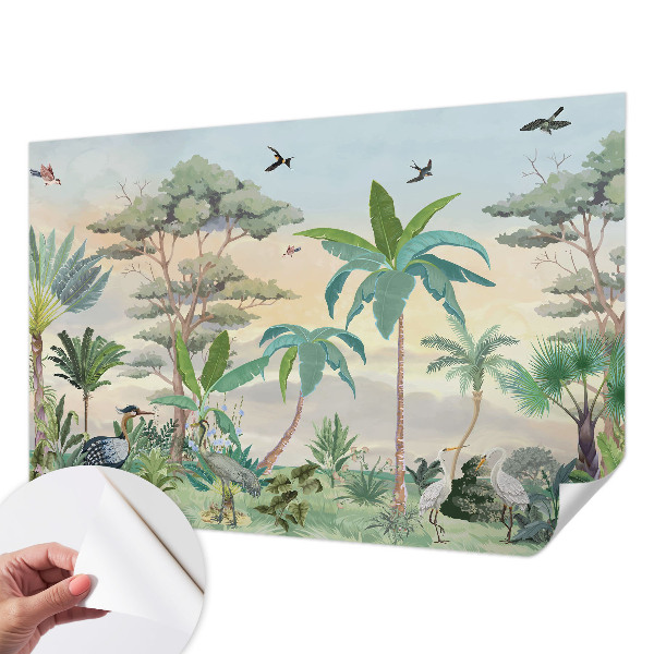 3D-Fototapete fürs Schlafzimmer Exotische Flora