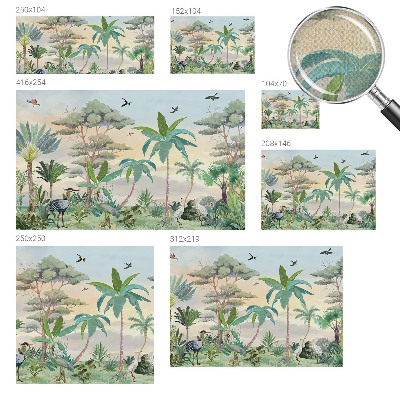 3D-Fototapete fürs Schlafzimmer Exotische Flora