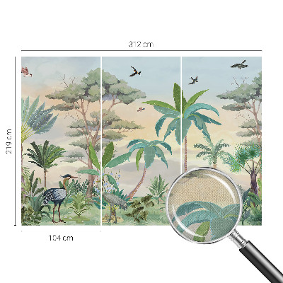 3D-Fototapete fürs Schlafzimmer Exotische Flora