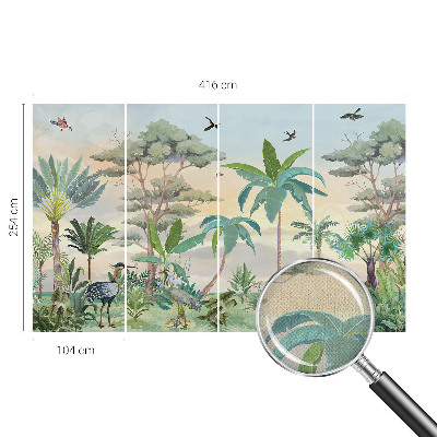 3D-Fototapete fürs Schlafzimmer Exotische Flora