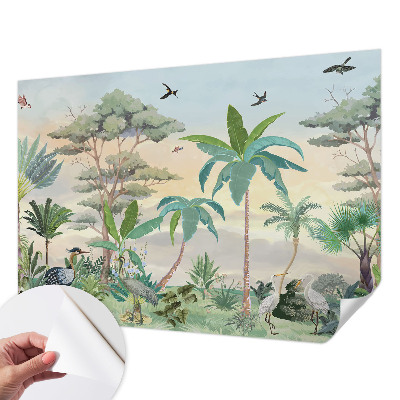 3D-Fototapete fürs Schlafzimmer Exotische Flora