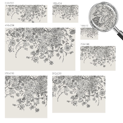 Selbstklebende Fototapete Blumenmuster