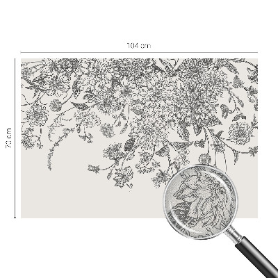 Selbstklebende Fototapete Blumenmuster