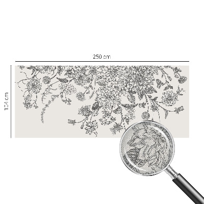 Selbstklebende Fototapete Blumenmuster