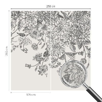 Selbstklebende Fototapete Blumenmuster