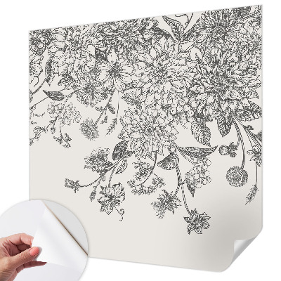 Selbstklebende Fototapete Blumenmuster