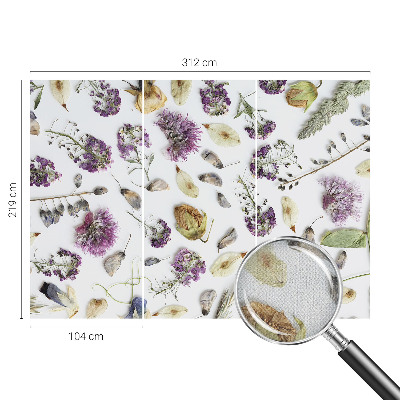 Selbstklebende Fototapete für die Wand Getrocknete Blumen