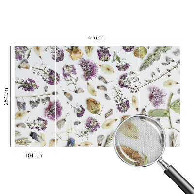 Selbstklebende Fototapete für die Wand Getrocknete Blumen