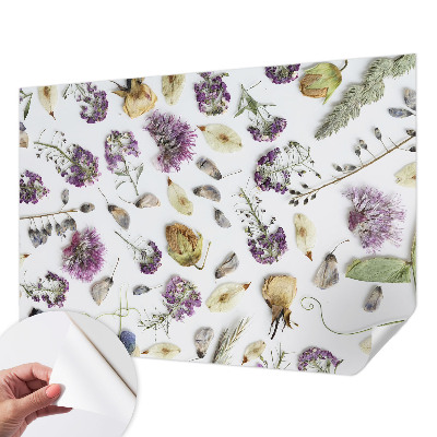 Selbstklebende Fototapete für die Wand Getrocknete Blumen
