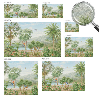 Selbstklebende Fototapete fürs Wohnzimmer Exotische Landschaft