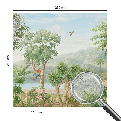 Selbstklebende Fototapete fürs Wohnzimmer Exotische Landschaft