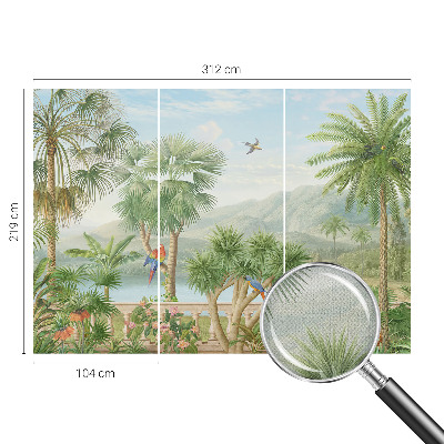 Selbstklebende Fototapete fürs Wohnzimmer Exotische Landschaft