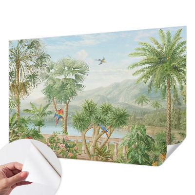 Selbstklebende Fototapete fürs Wohnzimmer Exotische Landschaft