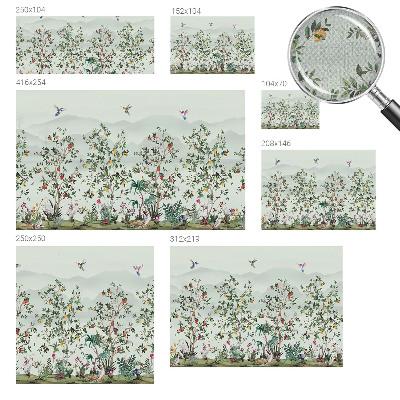 3D-Fototapete Exotische Bäume