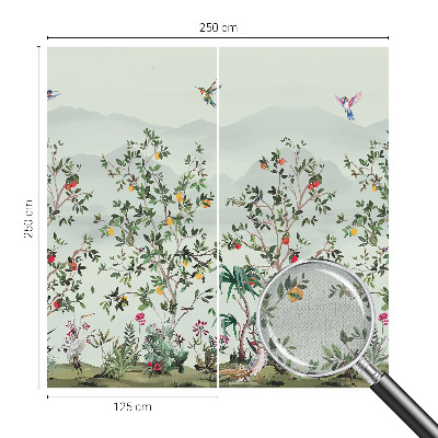 3D-Fototapete Exotische Bäume