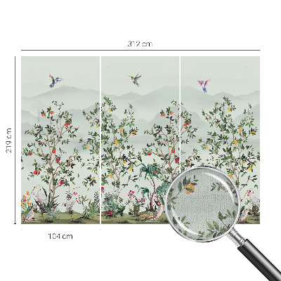 3D-Fototapete Exotische Bäume