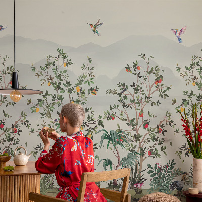 3D-Fototapete Exotische Bäume