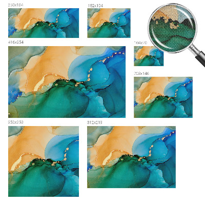 Moderne Fototapete nach Maß Bunte Wellen