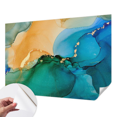 Moderne Fototapete nach Maß Bunte Wellen