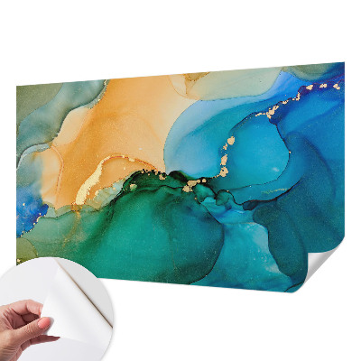 Moderne Fototapete nach Maß Bunte Wellen