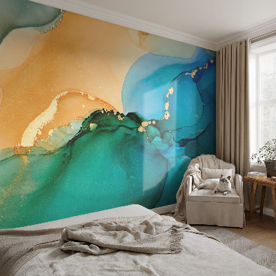 Moderne Fototapete nach Maß Bunte Wellen