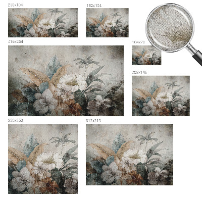 3D-Fototapete fürs Wohnzimmer Blumentraum