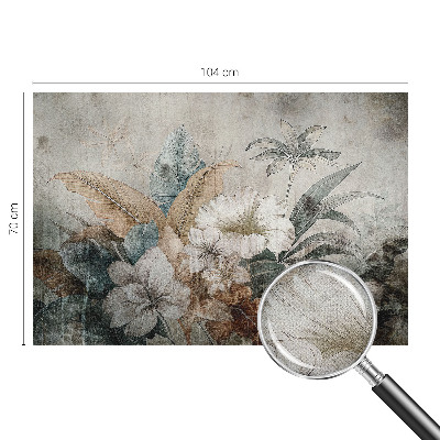 3D-Fototapete fürs Wohnzimmer Blumentraum