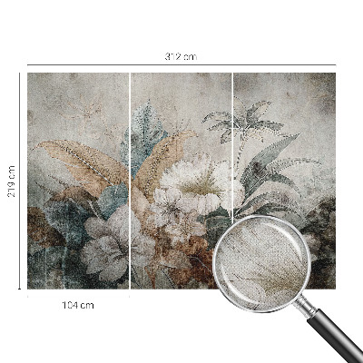 3D-Fototapete fürs Wohnzimmer Blumentraum