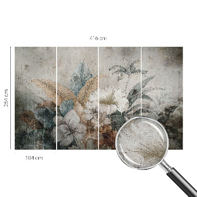 3D-Fototapete fürs Wohnzimmer Blumentraum