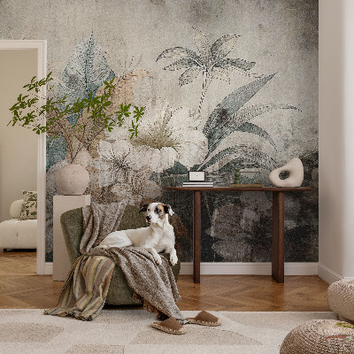 3D-Fototapete fürs Wohnzimmer Blumentraum