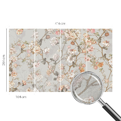 Motivtapete fürs Wohnzimmer Romantisches Muster