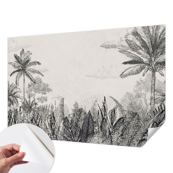 Selbstklebende Fototapete für die Wand Tropische Landschaft