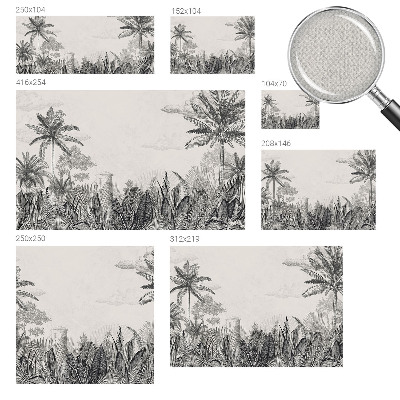 Selbstklebende Fototapete für die Wand Tropische Landschaft