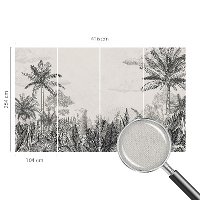 Selbstklebende Fototapete für die Wand Tropische Landschaft