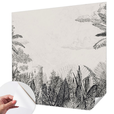 Selbstklebende Fototapete für die Wand Tropische Landschaft
