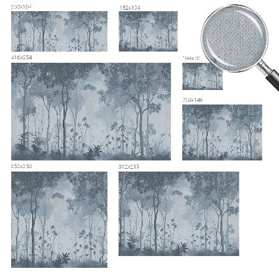 Selbstklebende Fototapete fürs Wohnzimmer Mystik des Waldes