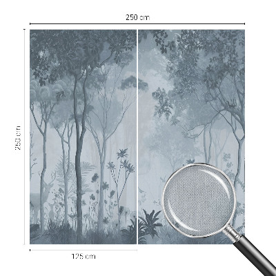 Selbstklebende Fototapete fürs Wohnzimmer Mystik des Waldes