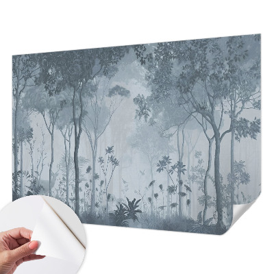 Selbstklebende Fototapete fürs Wohnzimmer Mystik des Waldes